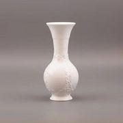 Vintage white porcelain vase Royal Porzellan Royal Bavaria KPM with textured patterns.