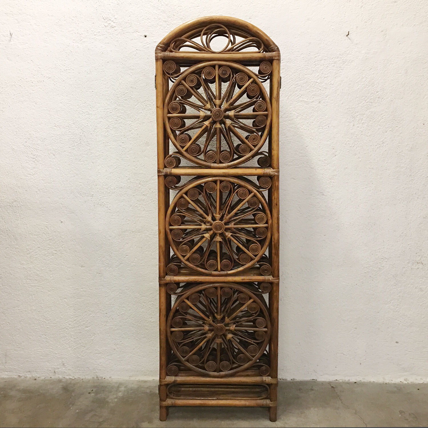 Vintage rattan screen from the 60s