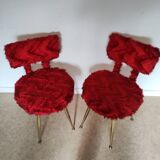 Paire de chaises moumoute