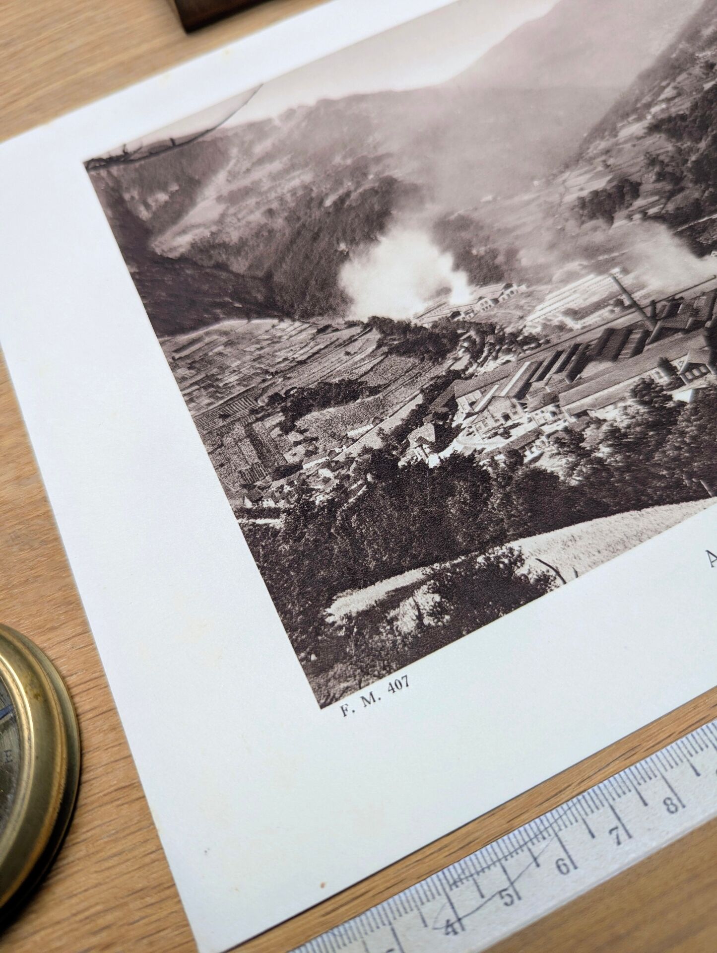 Ugine, Savoie. Photo print from 1942.