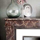 Antique wooden fireplace mantle