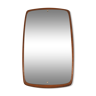 Miroir scandinave en teck années 60  66 x 38 cm