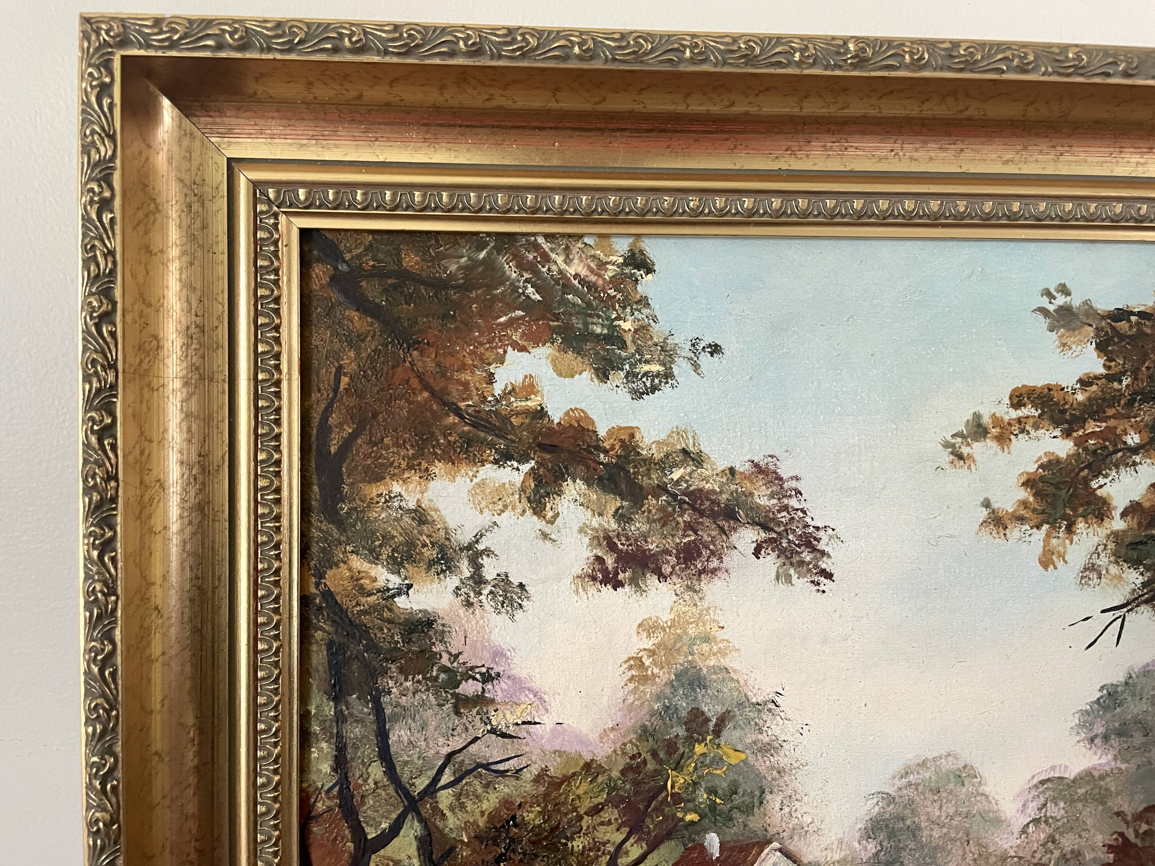 Diptyque oils on canvas signed Rialet