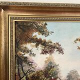 Diptych of oils on canvas signed Rialet