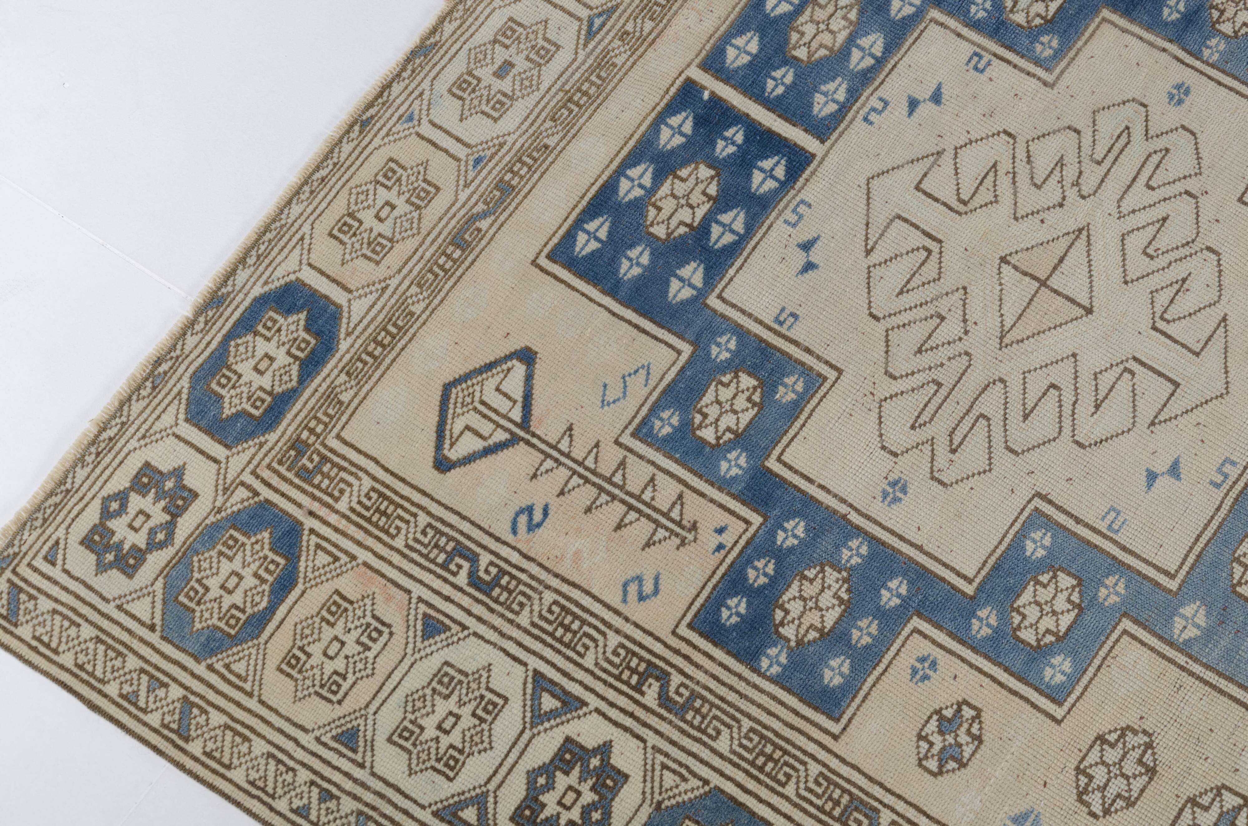Tapis anatolien vintage géométrique