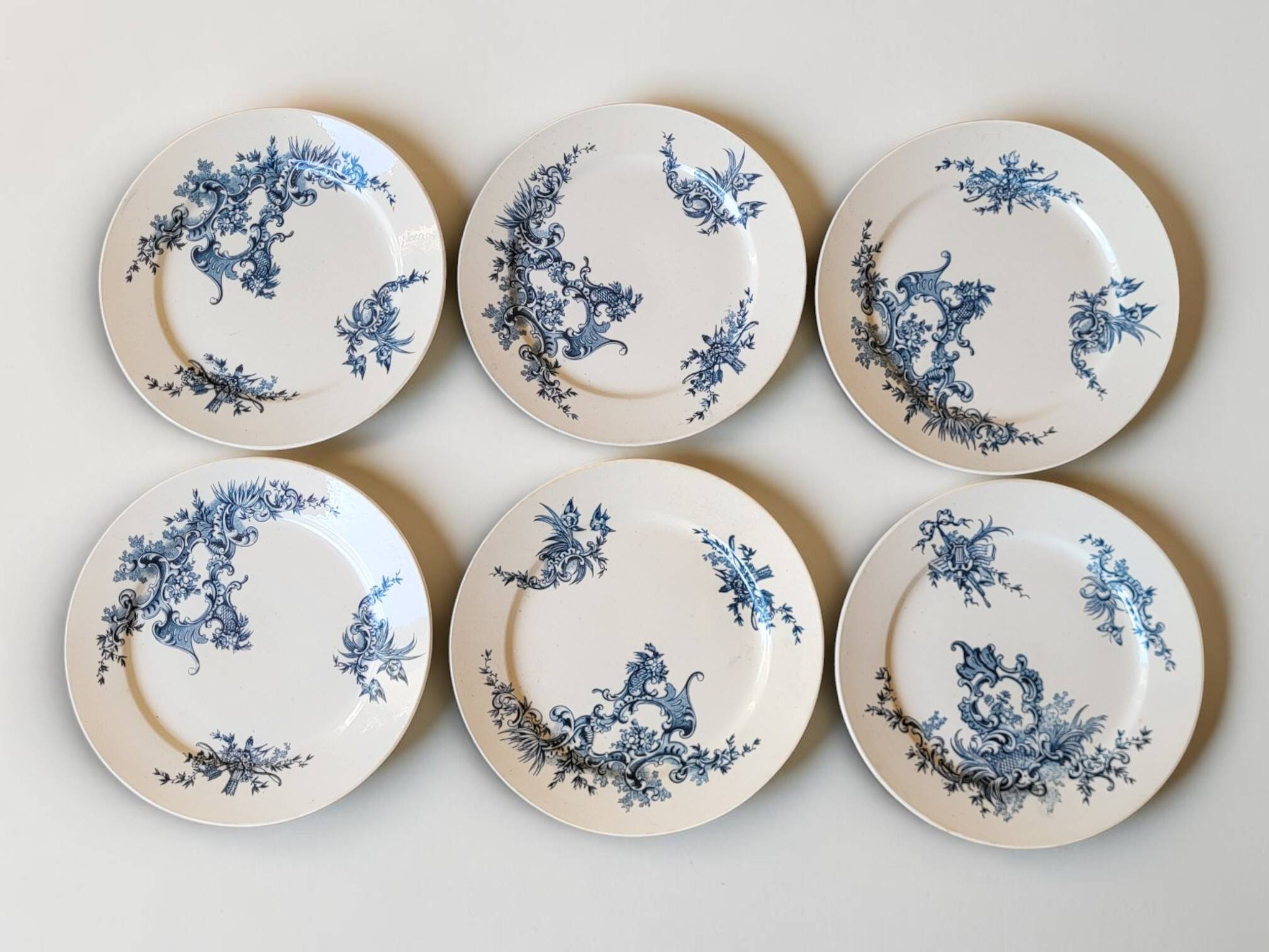 6 flat plates Terre de Fer BFK model Regent