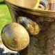 Brass Enamel Cloisonne cooler, French Floral Champagne Ice Bucket