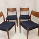 Set de 4 chaises en teck Cees Braakman pour Pastoe 1960.