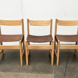 Swedish Mid-Century Safari Chair, 1960s, set of 3
