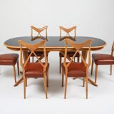Italian design oak dining table - 1970s