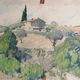 Paintings set of 3 drawings by Ed. Pannetier (1884-1965) Provence Côte d'Azur