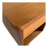 Vintage curved teak desk