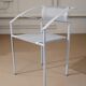 Vintage ‘Carrè VI’ metal arm chairs by Fly Line Italy 1990s
