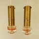 Set of two brass and glass pendant lamps for Örsjö Belysning, Sweden 1960's