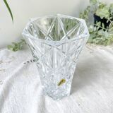 Small vintage vase in Cristal D'Arques geometric pattern
