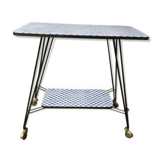 Vintage serving trolley with Eiffel legs