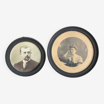 Two small round frames