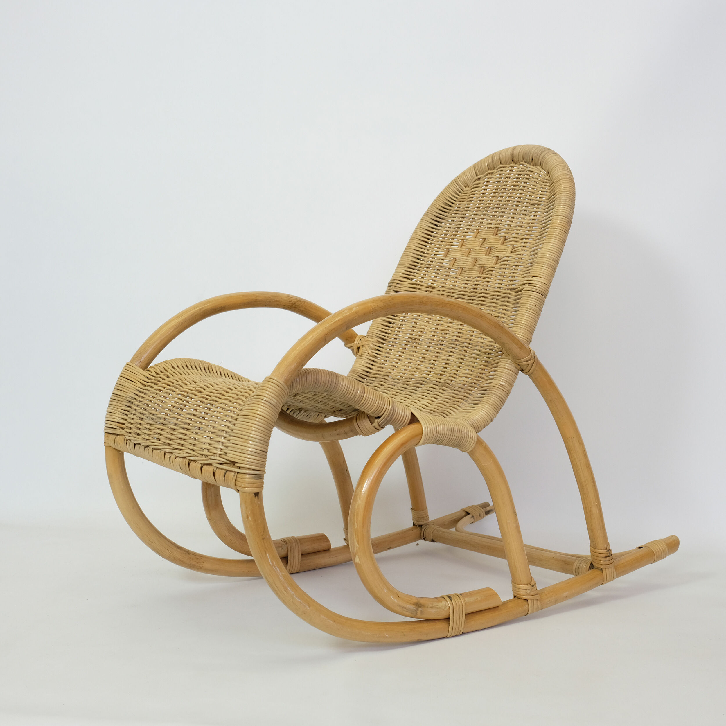 Fauteuil à bascule pour enfant des années 70