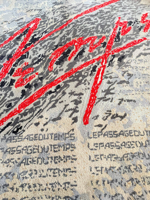 Bernard Quentin The Passage of Time hand-tufted wool art tapestry France 1998