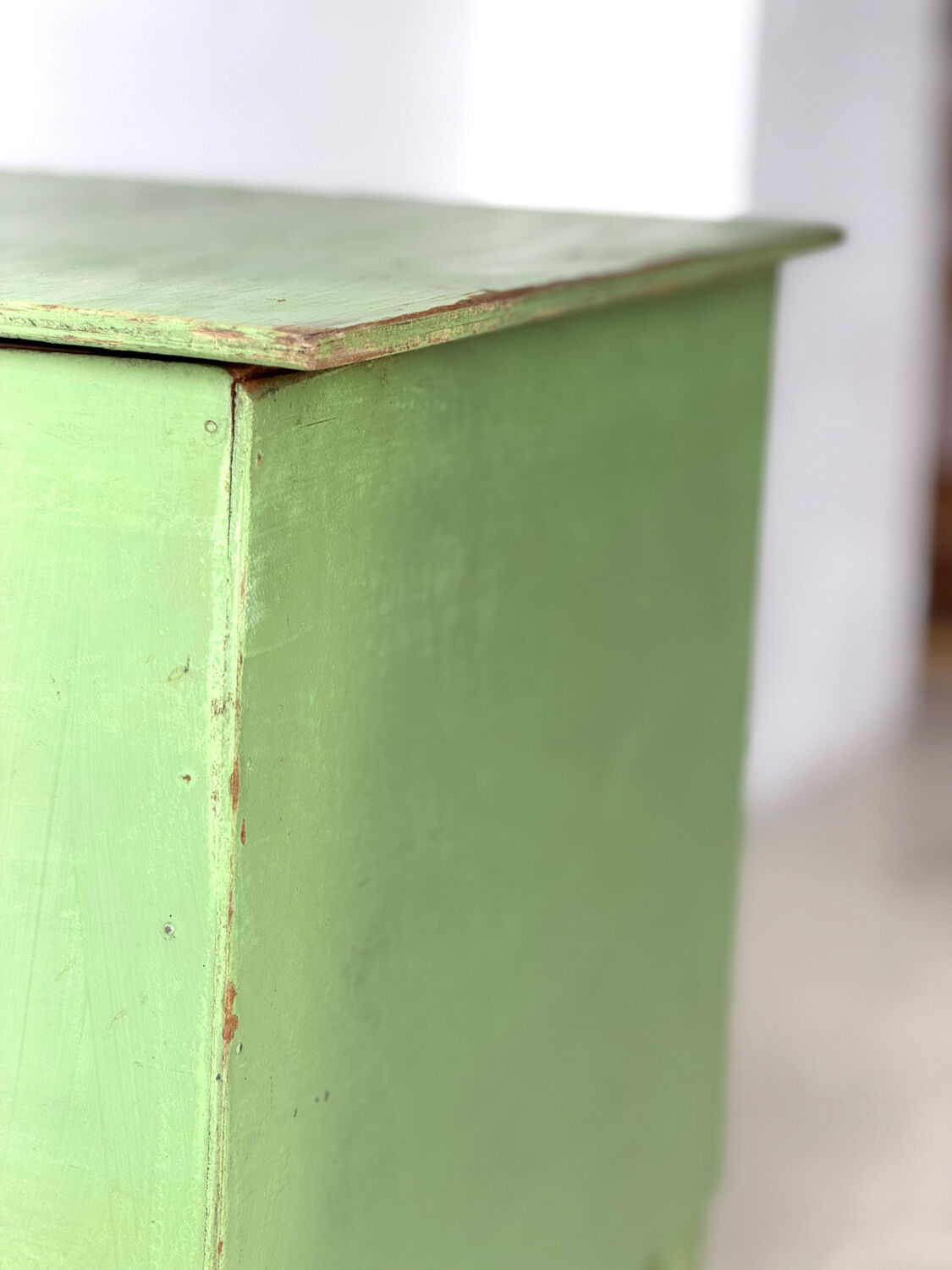 Table de rangement industrielle verte, années 1960