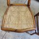 Series of 4 louis philippe walnut chairs with canning