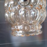 Helena Tynel chandelier 1960/70, amber bubble glass for Limburg