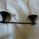Vintage triangular-shaped wall coat holder 3 tricolour patères