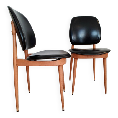 Chaises vintages''Pégase'' Pierre Guariche/Baumann