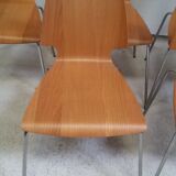 Set of 6 scandinavian chairs