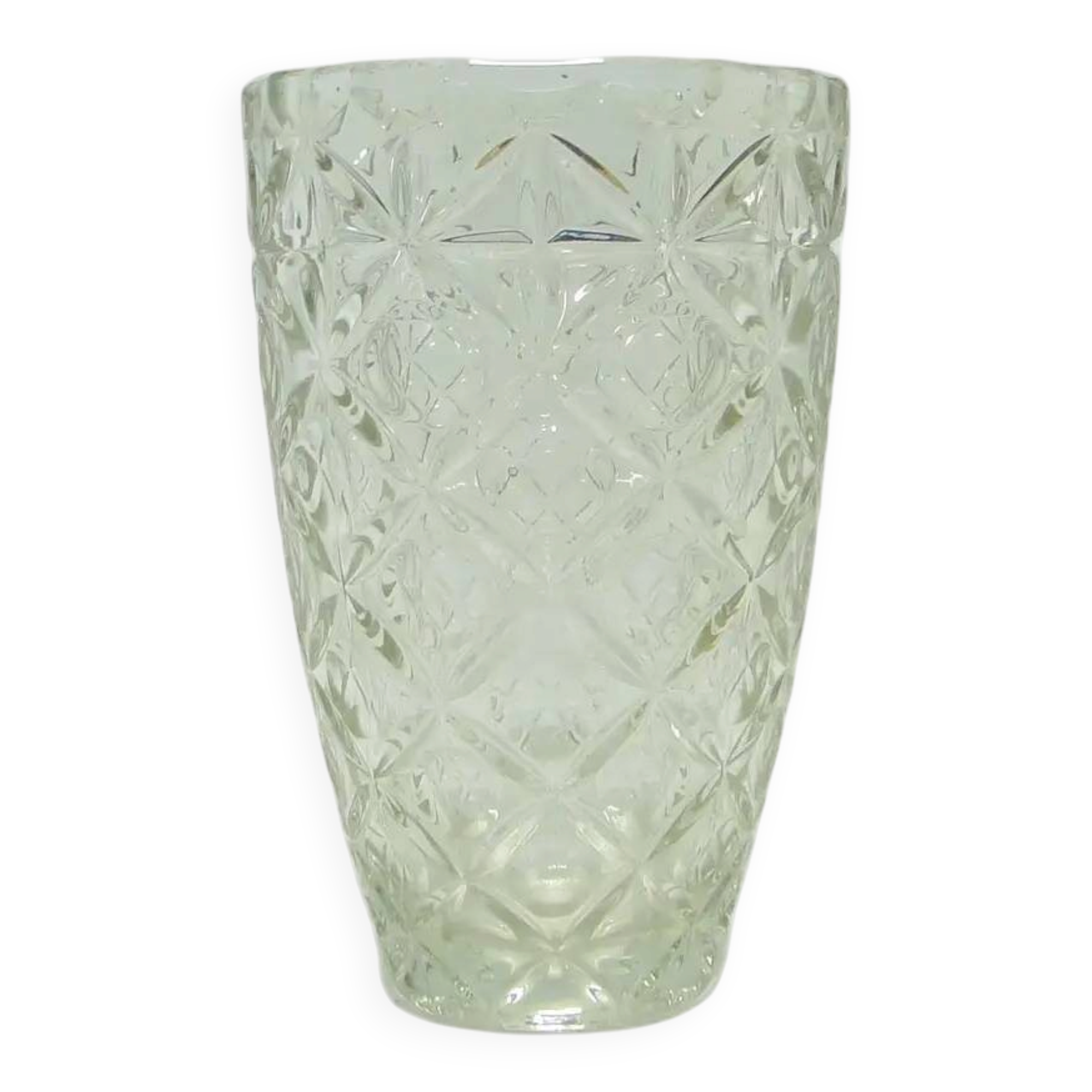 Vase, mid-century modern, glass, Huta Hortensja, Poland, 1950s