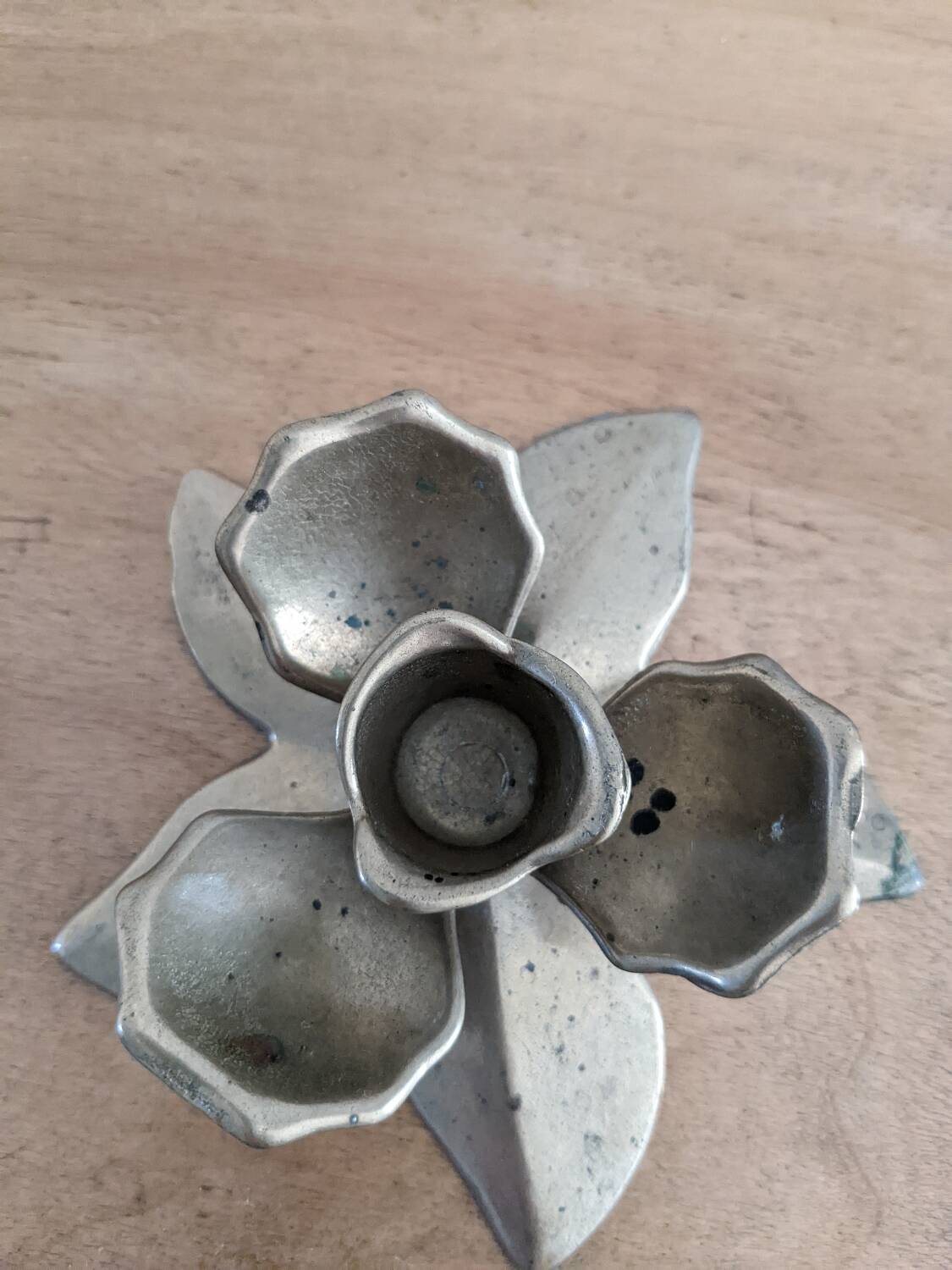Brass lotus candle holder