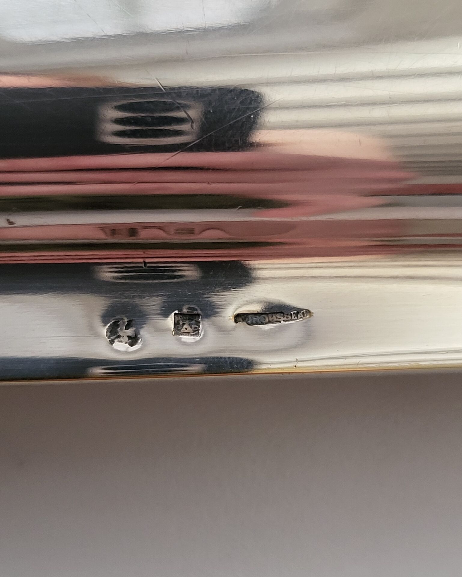 Small tray with metal handles in silver-plated by silversmith Durousseau.
