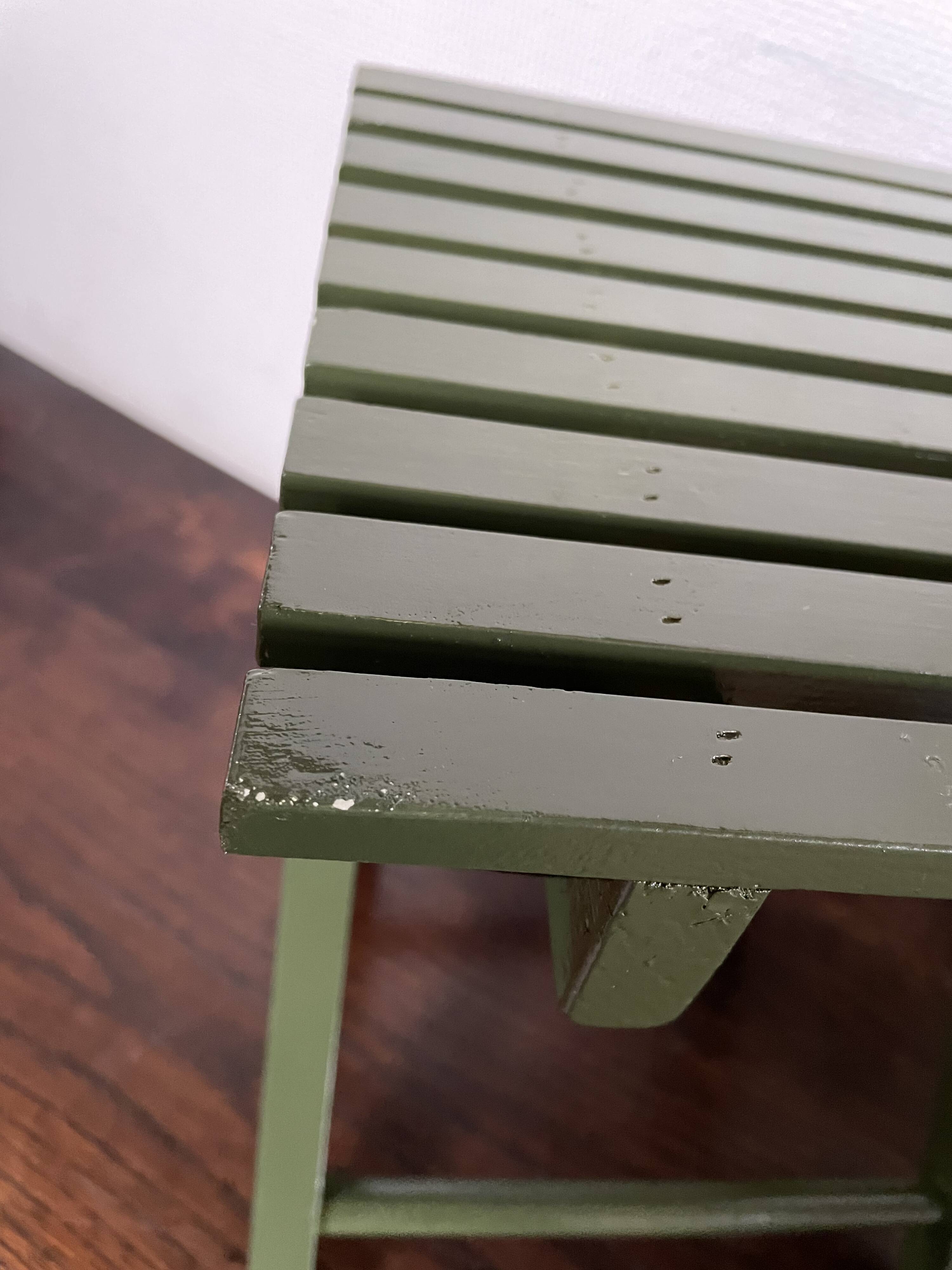 Vintage slatted fishing stool