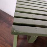 Vintage slatted fishing stool