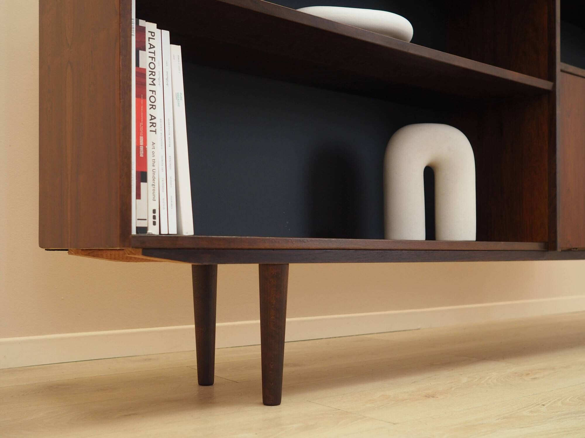 Bookcase with bar cabinet, rosewood veneer, Denmark, 1970s