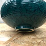 Ancien vase st clément ref 9058 céramique bleu vert made in france vintage
