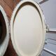 White lacquered wicker laundry box
