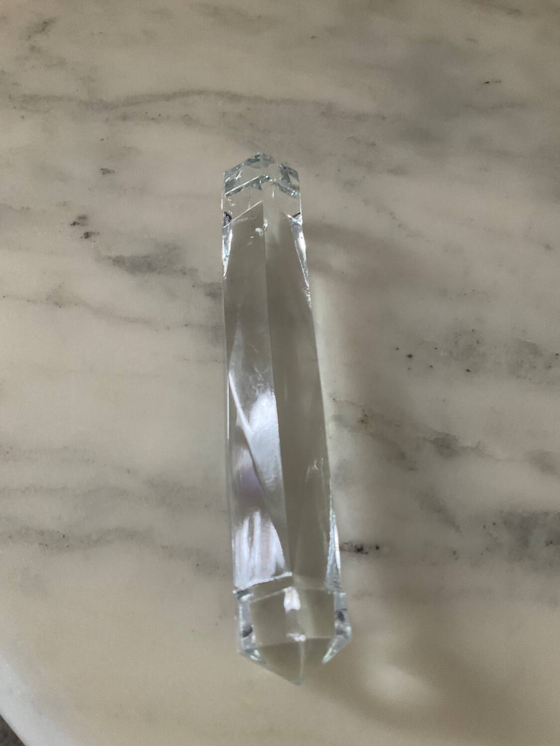 Series of 10 cut crystal knife holders