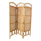 Bamboo room divider or folding screen, 1970s
