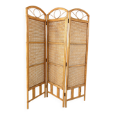 Bamboo room divider or folding screen, 1970s