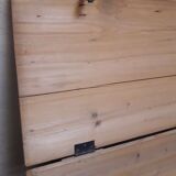 Coffre malle 118x56x54cm ancien en sapin