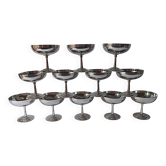 12 cups by Letang & Remy France vintage stainless steel 18/10 vintage design