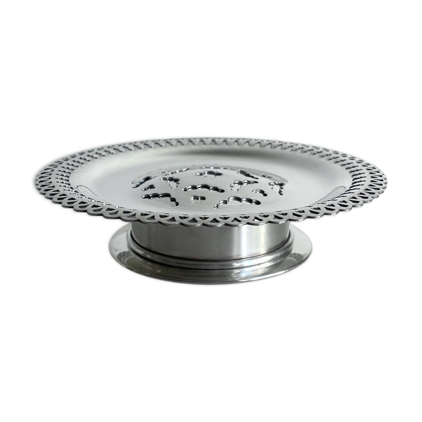 Silver-plated butter dish