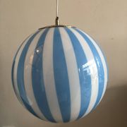 Round suspension striped white and blue Circus theme