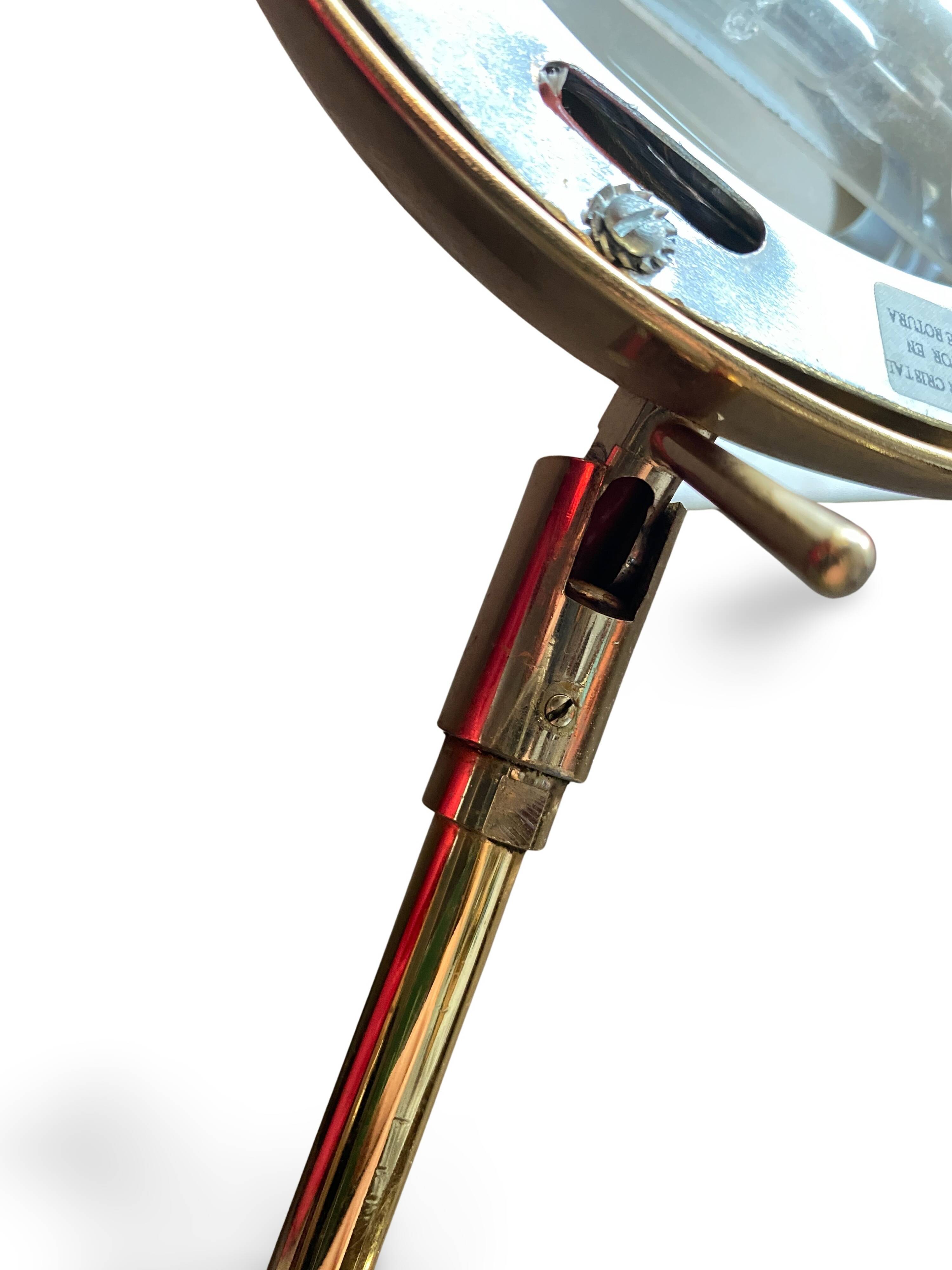 Articulated halogen lamp in chrome-plated brass – 1990s design – Italy