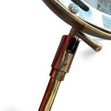 Articulated halogen lamp in chrome-plated brass – 1990s design – Italy