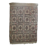 Antique embroidered kilim with 16 medallions from Turkey or the Balkans, c. 1950.