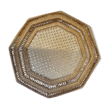 Octagonal dish rattan