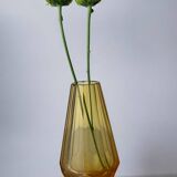 Yellow Faceted Vase by Seguso, Murano glass, Italy, 1970