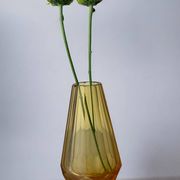 Yellow Faceted Vase by Seguso, Murano glass, Italy, 1970